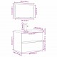 Sonata H Комплект мебели за баня 3 pcs Черен дъб 60 x 38.5 x 45 cm