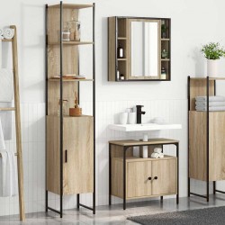 Sonata H Комплект мебели за баня 3 pcs дъб сонома 33 x 33 x 185.5 см - Комплекти