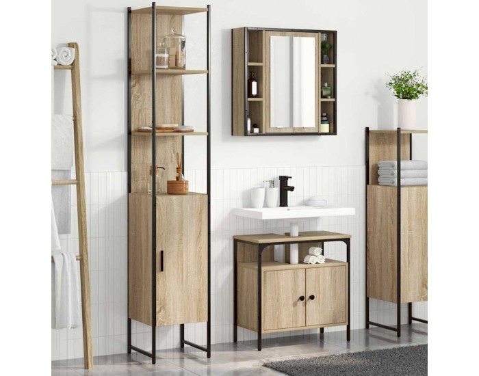 Sonata H Комплект мебели за баня 3 pcs дъб сонома 33 x 33 x 185.5 см