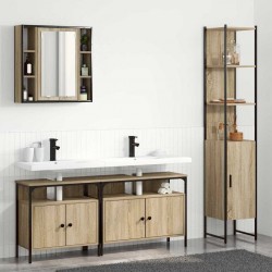 Sonata H Комплект мебели за баня 4 pcs дъб сонома 33 x 33 x 185.5 см - Комплекти