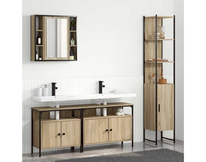 Sonata H Комплект мебели за баня 4 pcs дъб сонома 33 x 33 x 185.5 см