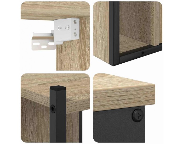 Sonata H Комплект мебели за баня 4 pcs дъб сонома 33 x 33 x 185.5 см