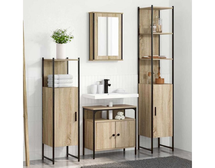 Sonata H Комплект мебели за баня 4 pcs дъб сонома 33 x 33 x 185.5 см