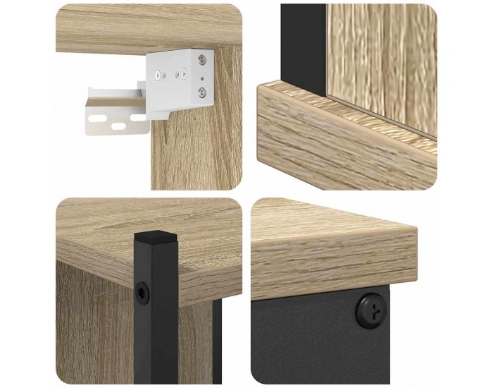 Sonata H Комплект мебели за баня 4 pcs дъб сонома 33 x 33 x 185.5 см