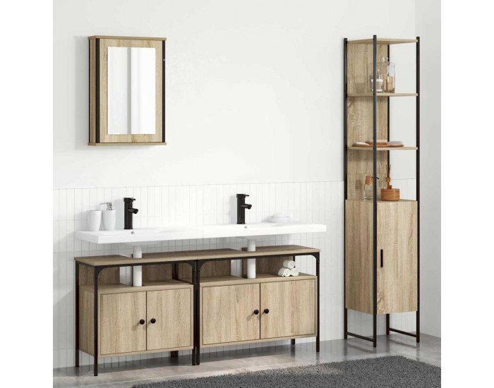 Sonata H Комплект мебели за баня 4 pcs дъб сонома 33 x 33 x 185.5 см