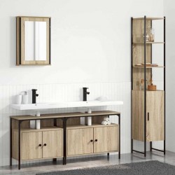Sonata H Комплект мебели за баня 4 pcs дъб сонома 33 x 33 x 185.5 см - Комплекти