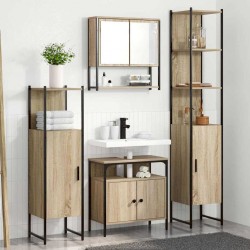Sonata H Комплект мебели за баня 4 pcs дъб сонома 33 x 33 x 188.5 см - Комплекти