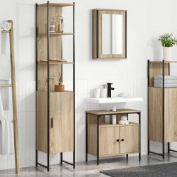 Sonata H Комплект мебели за баня 3 pcs дъб сонома 33 x 33 x 185.5 см - Комплекти