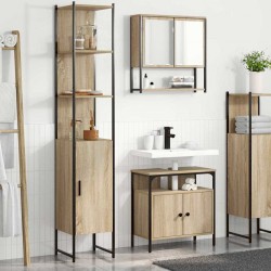 Sonata H Комплект мебели за баня 3 pcs дъб сонома 33 x 33 x 185.5 см - Комплекти