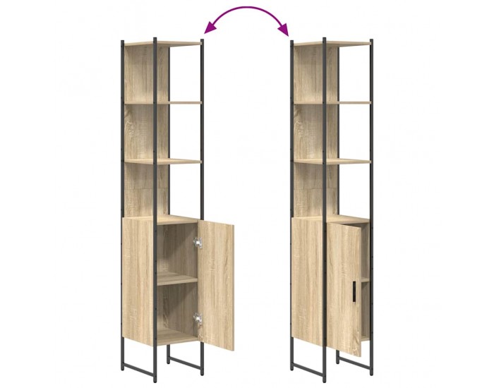 Sonata H Комплект мебели за баня 3 pcs дъб сонома 33 x 33 x 185.5 см