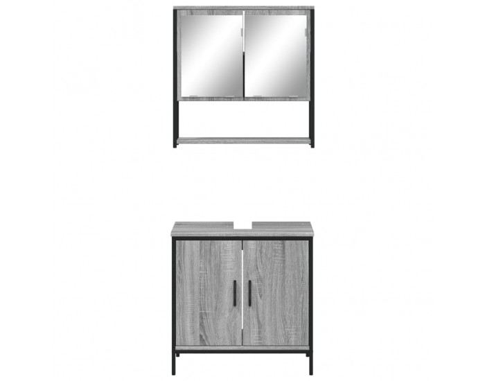Sonata H Комплект мебели за баня от 2 части сив сонома инженерно дърво