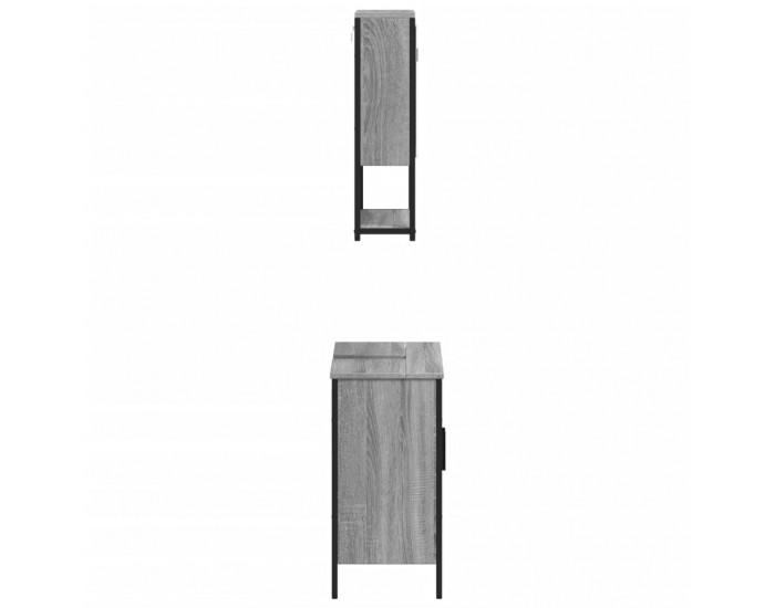 Sonata H Комплект мебели за баня от 2 части сив сонома инженерно дърво