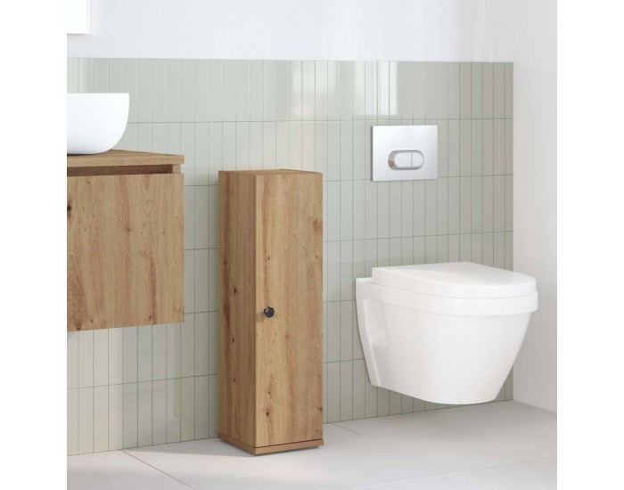 Sonata H Шкаф за баня с държач за ролки, дъб артизан, 20,5x22x72 см