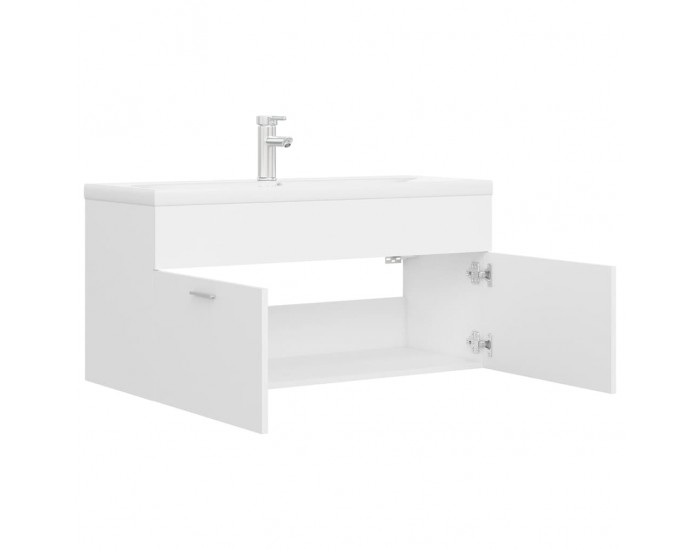 Sonata H Шкаф за баня с вградена мивка, бял, ПДЧ