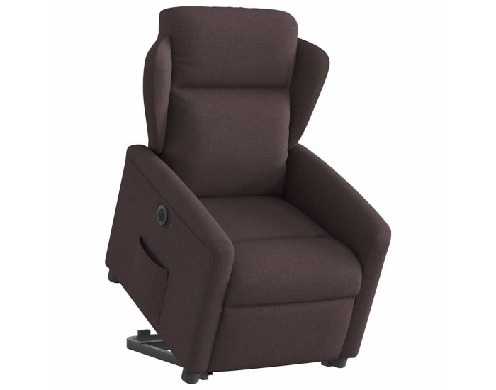 Sonata H Електрически изправящ реклайнер стол, тъмнокафяв, текстил