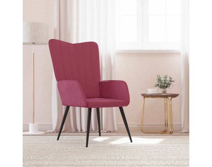 Sonata H Релаксиращ стол, виненочервен, кадифе