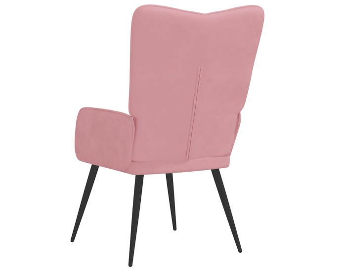 Sonata H Релаксиращ стол, розов, кадифе