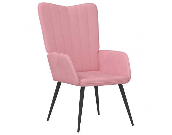 Sonata H Релаксиращ стол, розов, кадифе