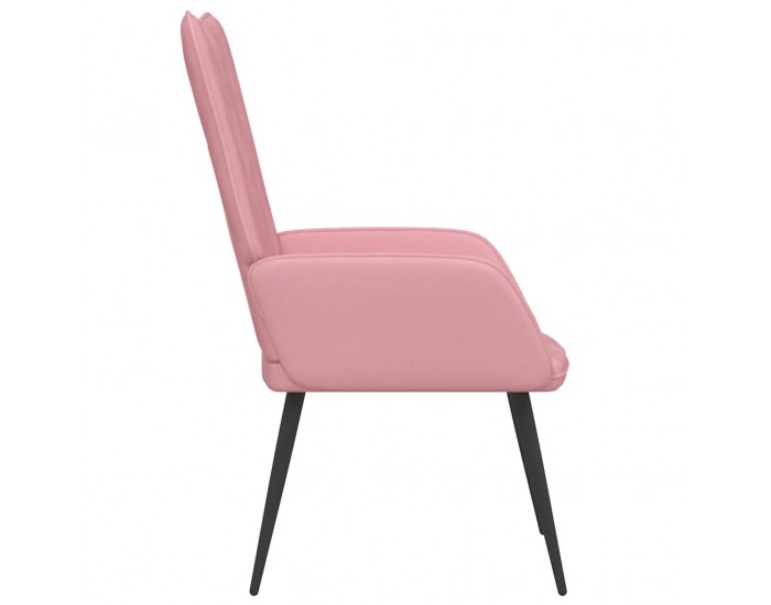 Sonata H Релаксиращ стол, розов, кадифе