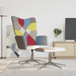 Sonata H Релаксиращ стол с табуретка, пачуърк, плат - Мека мебел