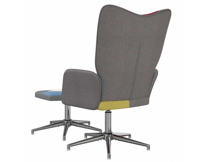 Sonata H Релаксиращ стол с табуретка, пачуърк, плат