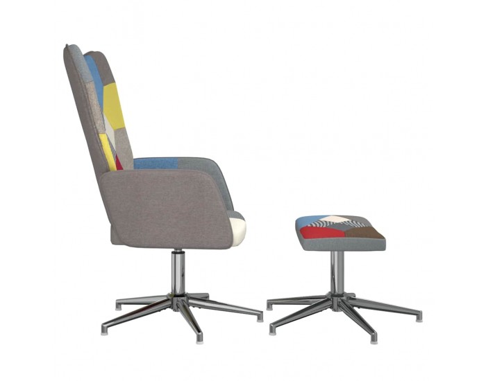 Sonata H Релаксиращ стол с табуретка, пачуърк, плат