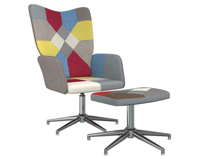 Sonata H Релаксиращ стол с табуретка, пачуърк, плат