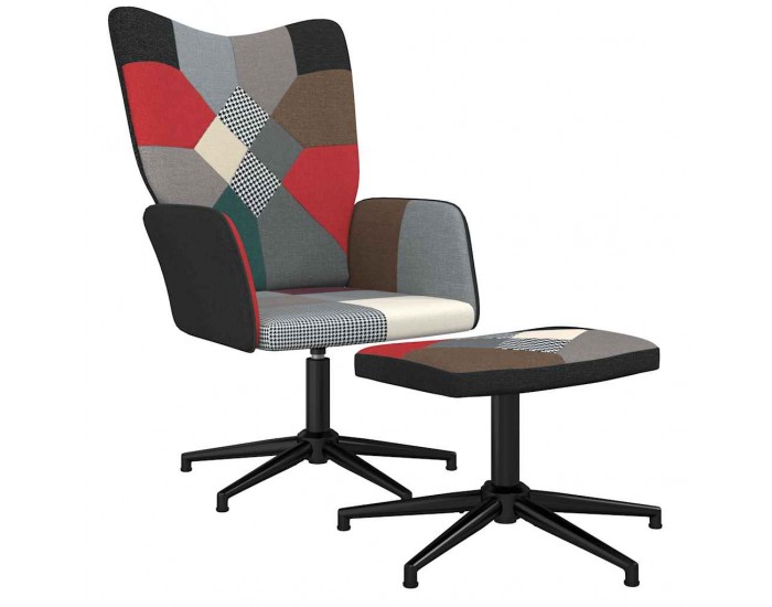 Sonata H Релаксиращ стол с табуретка, пачуърк, плат