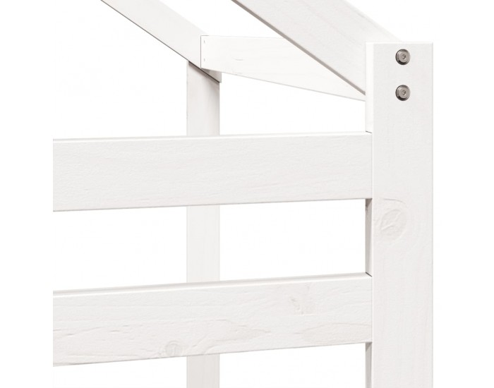 Sonata H Покрив за детско легло, бял, 188x97x113 см, бор масив