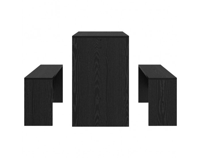 Sonata H Трапезен комплект 2 pcs Черен дъб 97 x 47 x 75 см