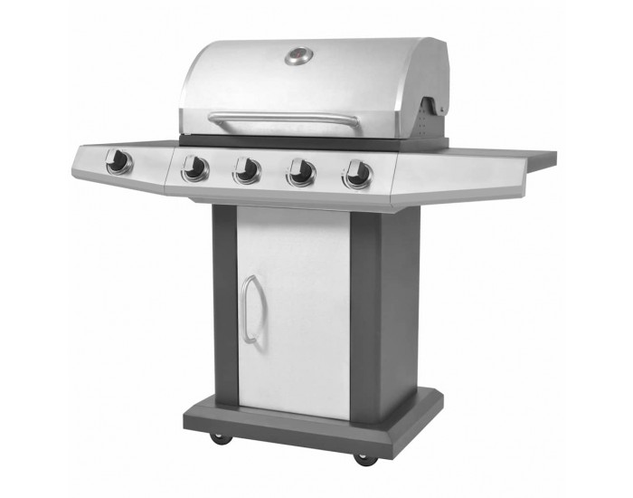 Sonata H Газово барбекю Сребрист 132 x 61 x 118 см Неръждаема стомана