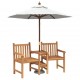 Sonata H Outdoor столчета Кафяво 152 x 63 x 89 см Тиково дърво масив