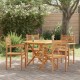 Sonata H Струпваеми градински столове 4 pcs Кафяво 55.5 x 55.5 x 90 см