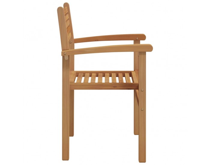 Sonata H Струпваеми градински столове 4 pcs Кафяво 55.5 x 55.5 x 90 см