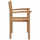 Sonata H Струпваеми градински столове 4 pcs Кафяво 55.5 x 55.5 x 90 см