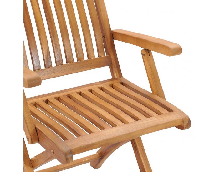 Sonata H Градински столове, 2 бр, възглавници антрацит, тик масив