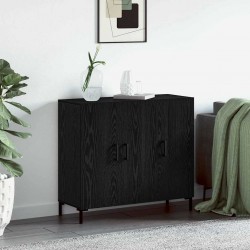 Sonata H Служебен шкаф Черно 90 x 34 x 80 см Инженерно дърво - Дневна