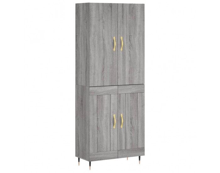 Sonata H Висок шкаф, сив сонома, 69,5x34x180 см, инженерно дърво