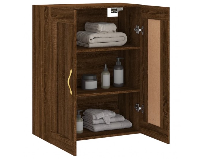 Sonata H Стенен шкаф кафяв дъб 69,5x34x90 см инженерно дърво