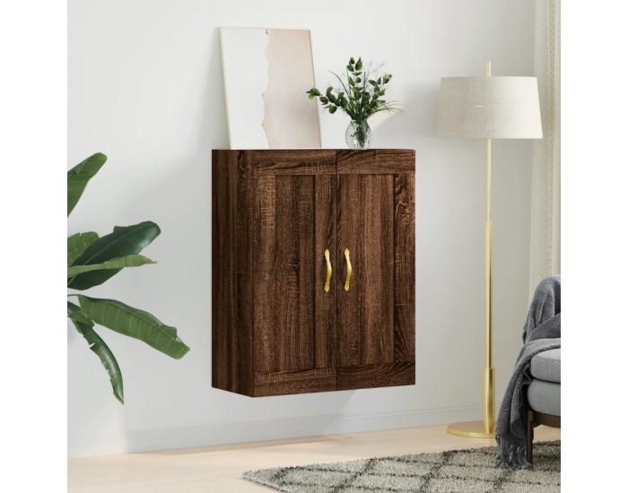 Sonata H Стенен шкаф кафяв дъб 69,5x34x90 см инженерно дърво