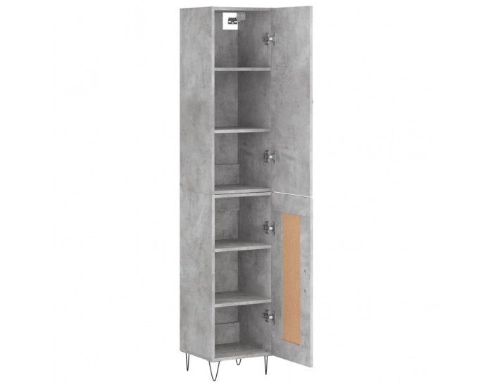 Sonata H Висок шкаф, бетонно сив, 34,5x34x180 см, инженерно дърво