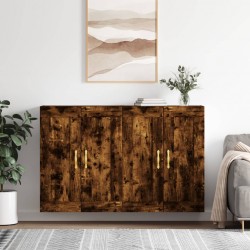 Sonata H Стенни шкафове, 2 бр, опушен дъб, инженерно дърво - Шкафове, Витрини, Модулни секции