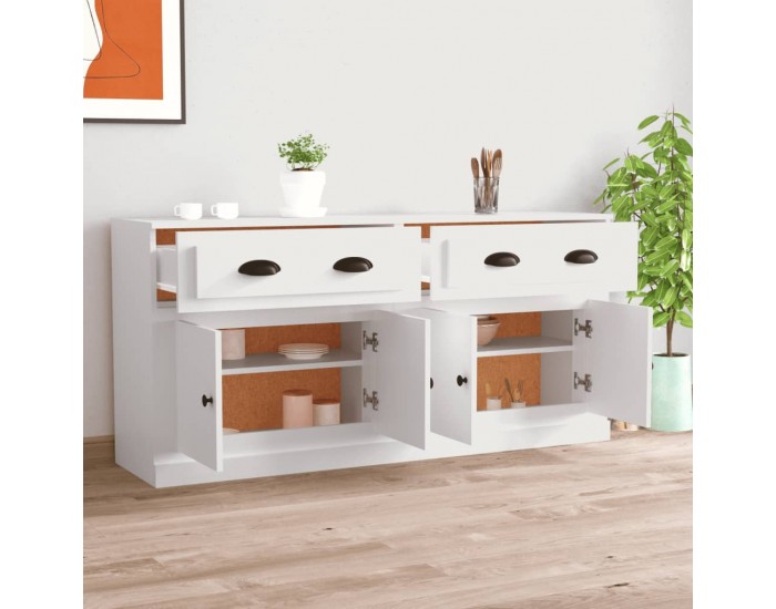 Sonata H Сайдборди, 2 бр, бели, инженерно дърво