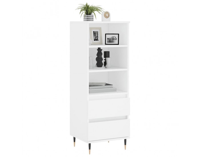 Sonata H Висок шкаф, бял, 40x36x110 см, инженерно дърво