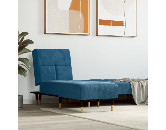Sonata H Кушетка, синя, кадифе