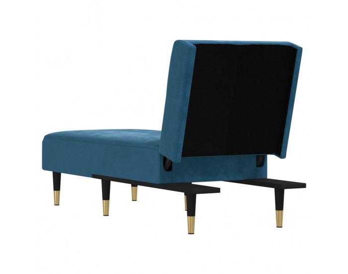 Sonata H Кушетка, синя, кадифе
