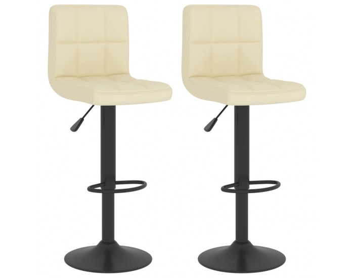 Sonata H Бар табуретки, 2 бр, кремави, текстил