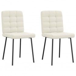 Sonata H Трапезни столове, 2 бр, кремави, кадифе - Столове