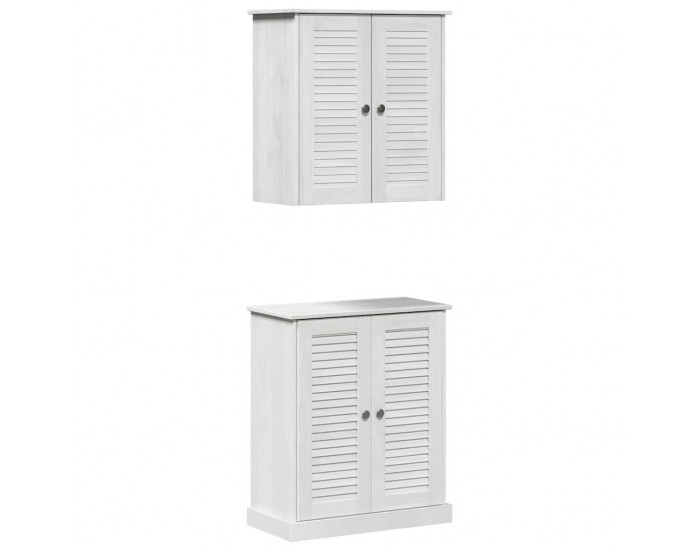 Sonata H Комплект мебели за баня с рафт 2 pcs Кафяво 67.5 x 34 x 80 см