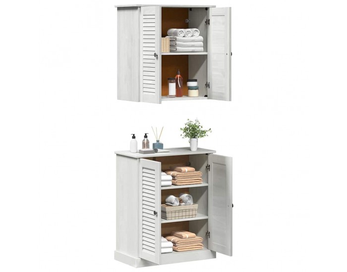 Sonata H Комплект мебели за баня с рафт 2 pcs Кафяво 67.5 x 34 x 80 см